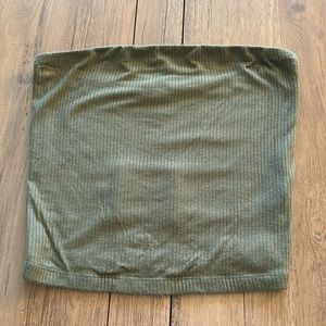 Green Ribbed Tube Top